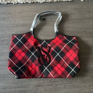 Victoria Secret Tote. Plaid Design.